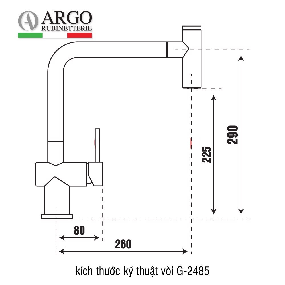 Vòi Rửa Bát Carysil G 2485