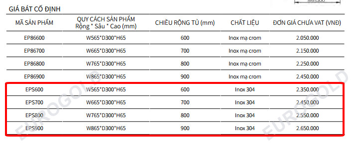 GIÁ BÁT CỐ ĐỊNH EPS900