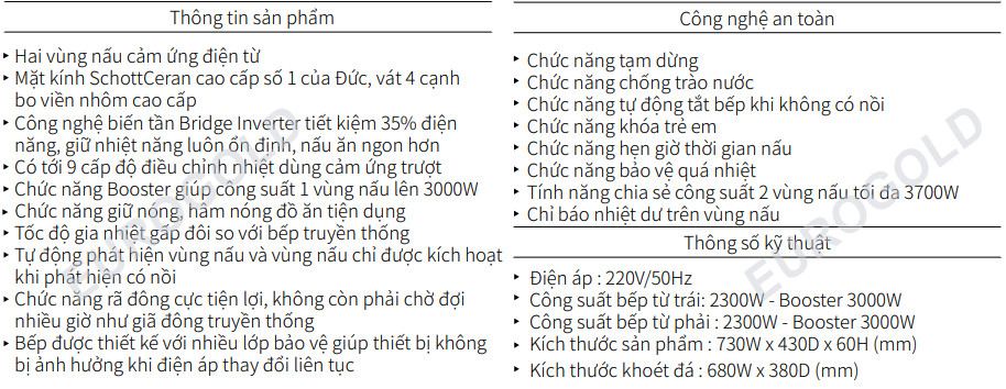 Bếp Từ Eurogold EUH2121