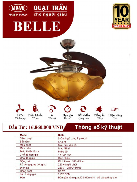 QUẠT TRẦN CHO NGƯỜI GIÀU MR.VŨ BELLE