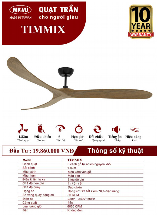 QUẠT TRẦN CHO NGƯỜI GIÀU MR.VŨ TIMMIX