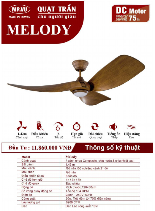 QUẠT TRẦN CHO NGƯỜI GIÀU MR.VŨ MELODY