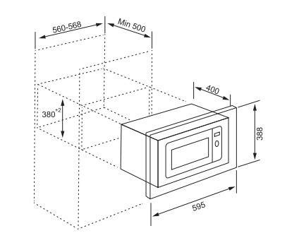 Lò Vi Sóng Âm Tủ Tomate TOM MW-220