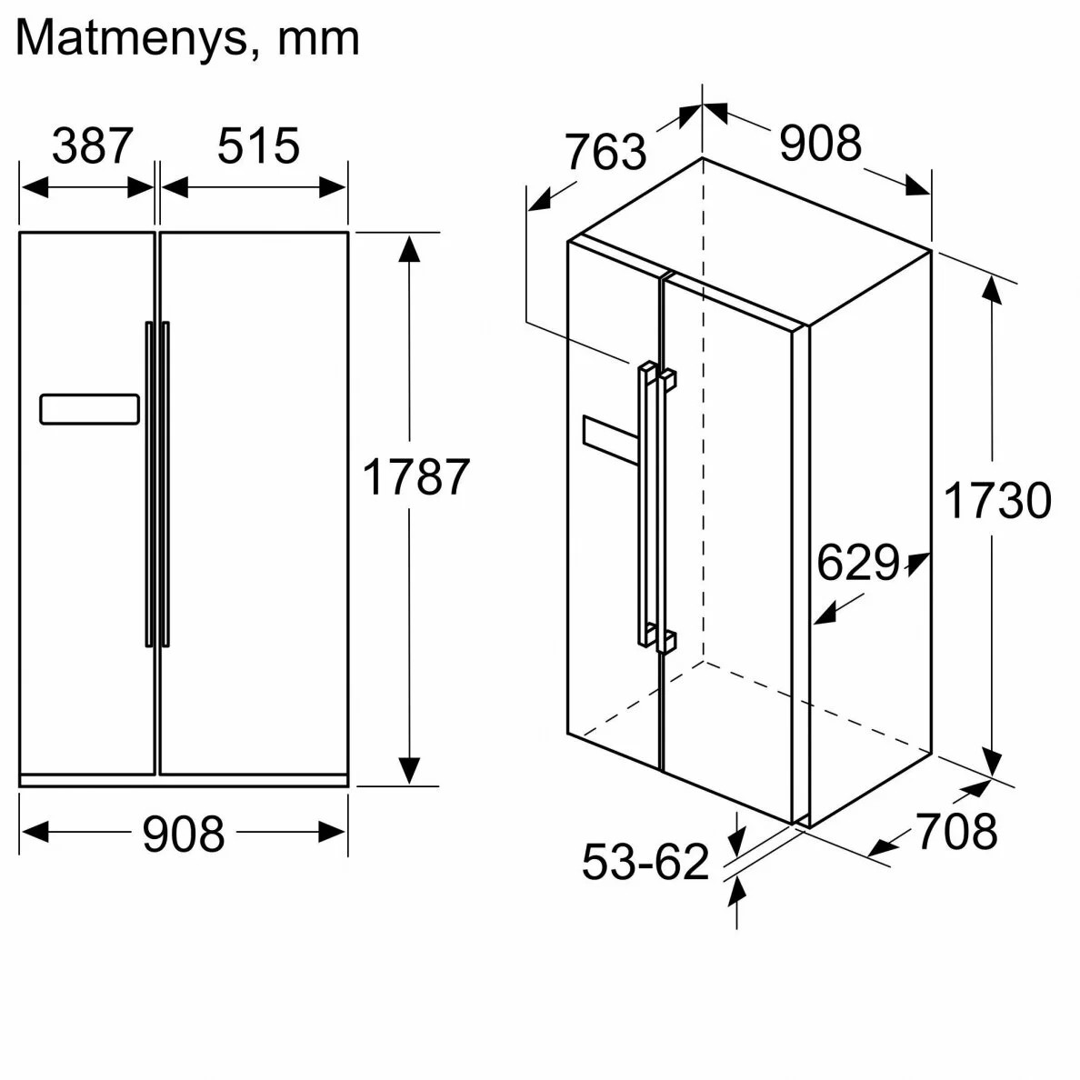 Tủ lạnh side by side BOSCH KAD93VBFP | Series 6