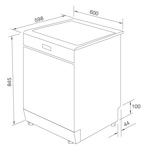 Máy rửa chén âm tủ Tomate TOM 4303-W12