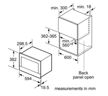 Lò vi sóng đen 21L BOSCH HMH.BFL634GB1B | Serie 8