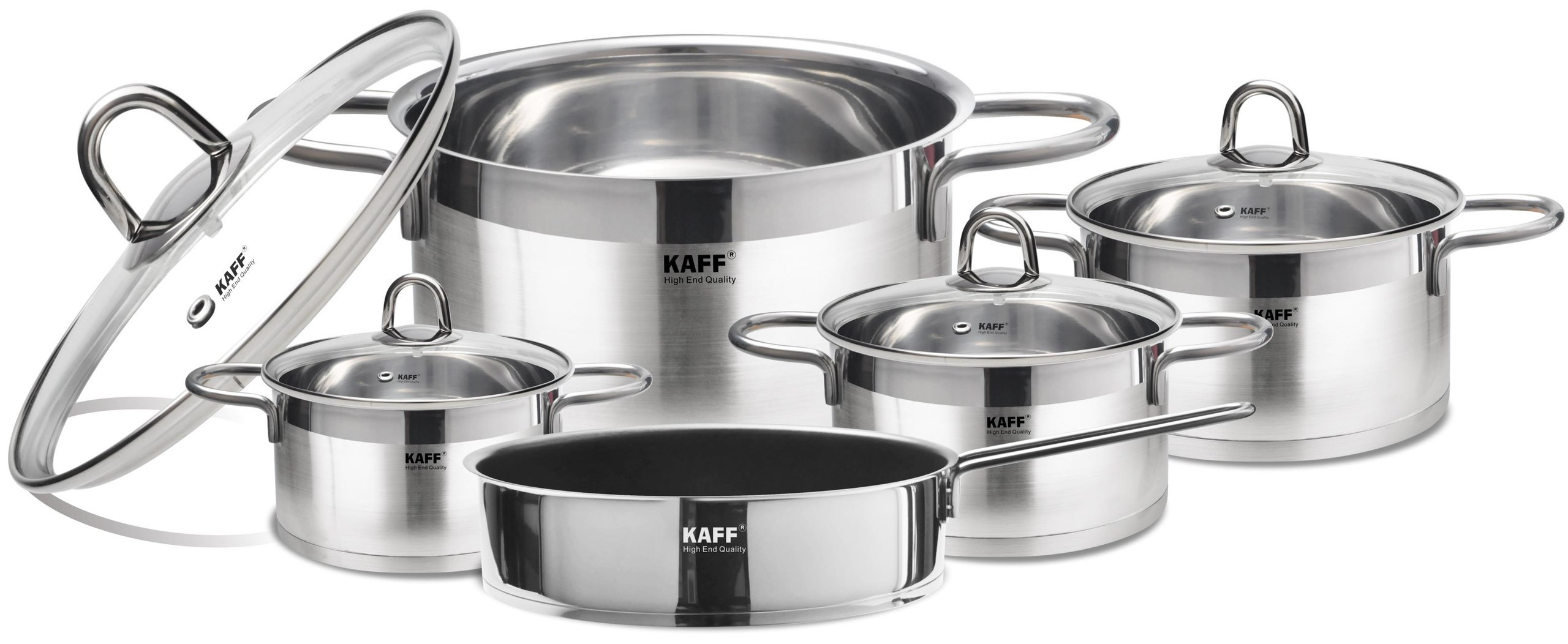 Bộ nồi KAFF cao cấp 5 món Inox 304 KF-ST09304