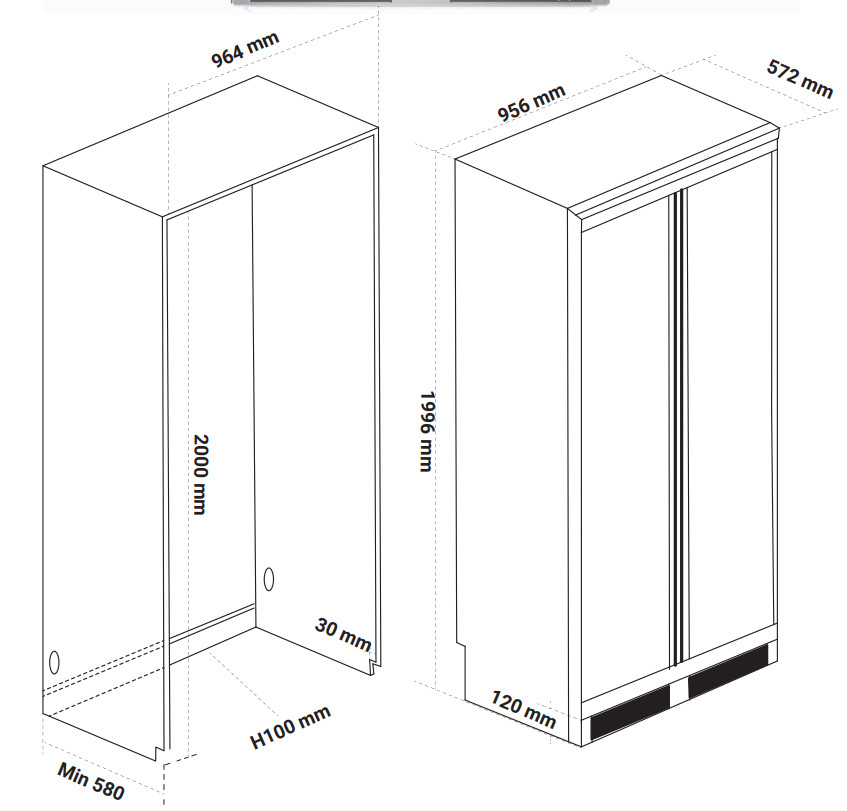 TỦ LẠNH ÂM TOÀN PHẦN KAFF KF-BI555W LUXURY