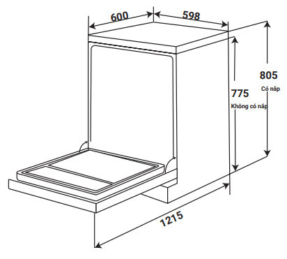 MÁY RỬA CHÉN KAFF KF-BHMI775Y