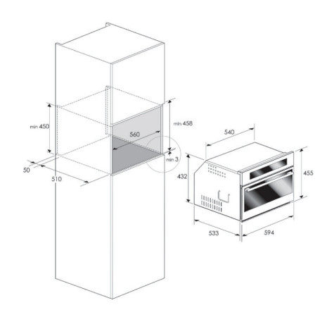 Lò nướng kết hợp vi sóng Rosieres RMG450B (SUBLIME)