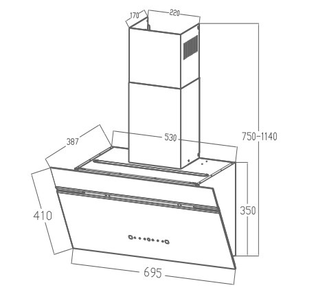 Máy Hút Mùi Canzy CZ-KV6670 PRO