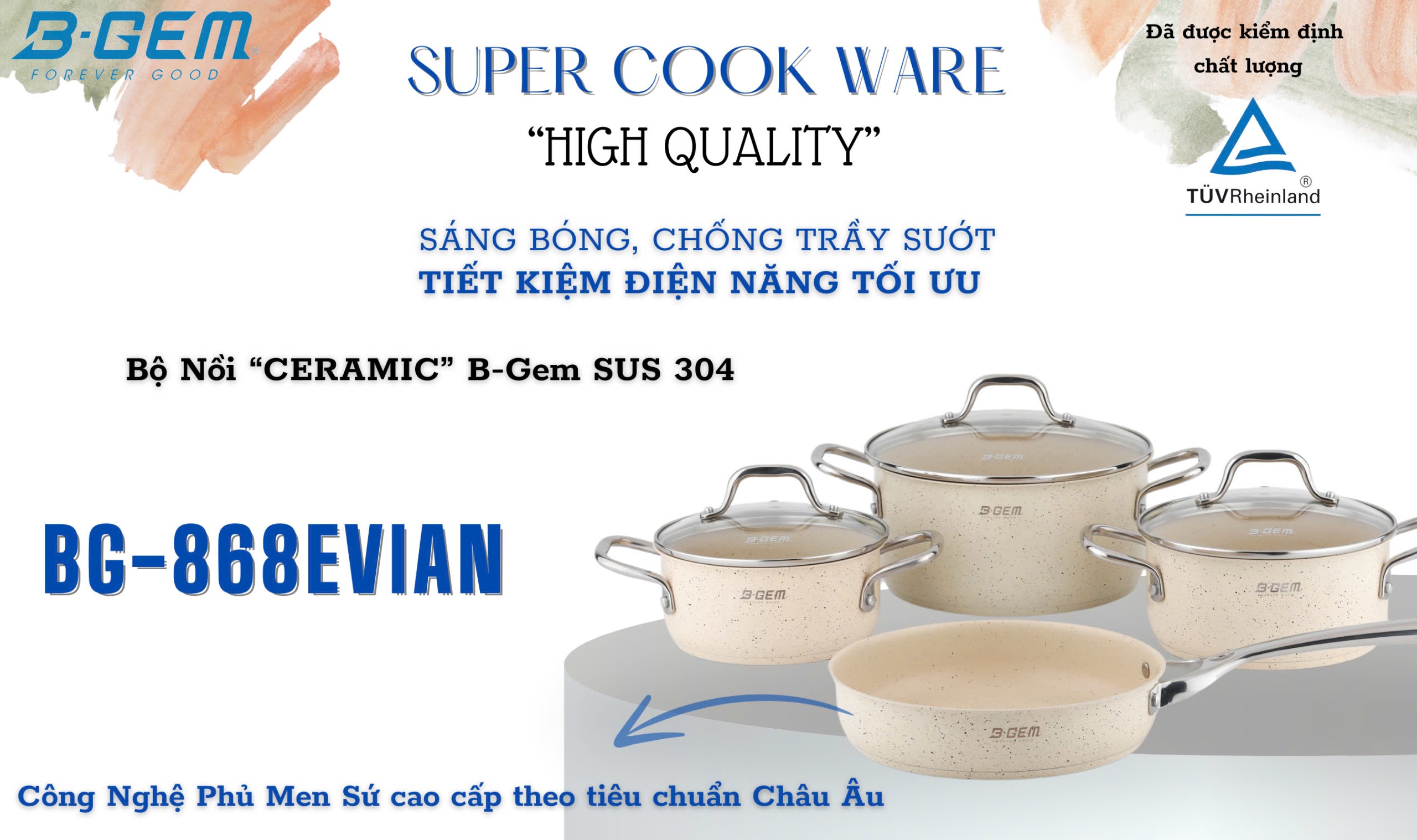 Bộ nồi B-gem BG-868 EVIAN