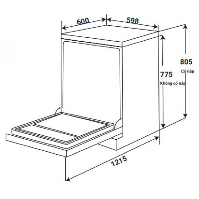 Máy Rửa chén KAFF KF-BHMI775YS