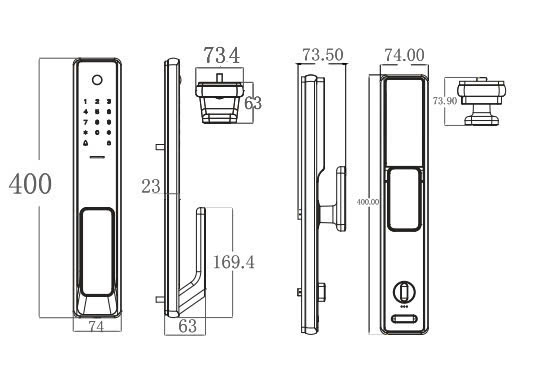 Khóa Vân Tay Cửa Gỗ AVOLOCK AL-82FRVT-B