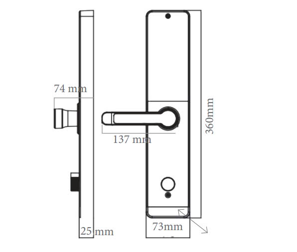 Khóa Vân Tay Cửa Gỗ AVOLOCK AV-62-B