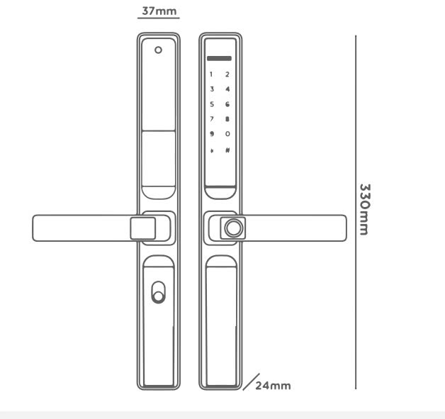 Khóa Vân Tay Cửa Nhôm Xingfa AVOLOCK AN-394-B