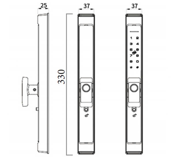 Khóa Vân Tay Cửa Nhôm Xingfa AVOLOCK AN-384-G
