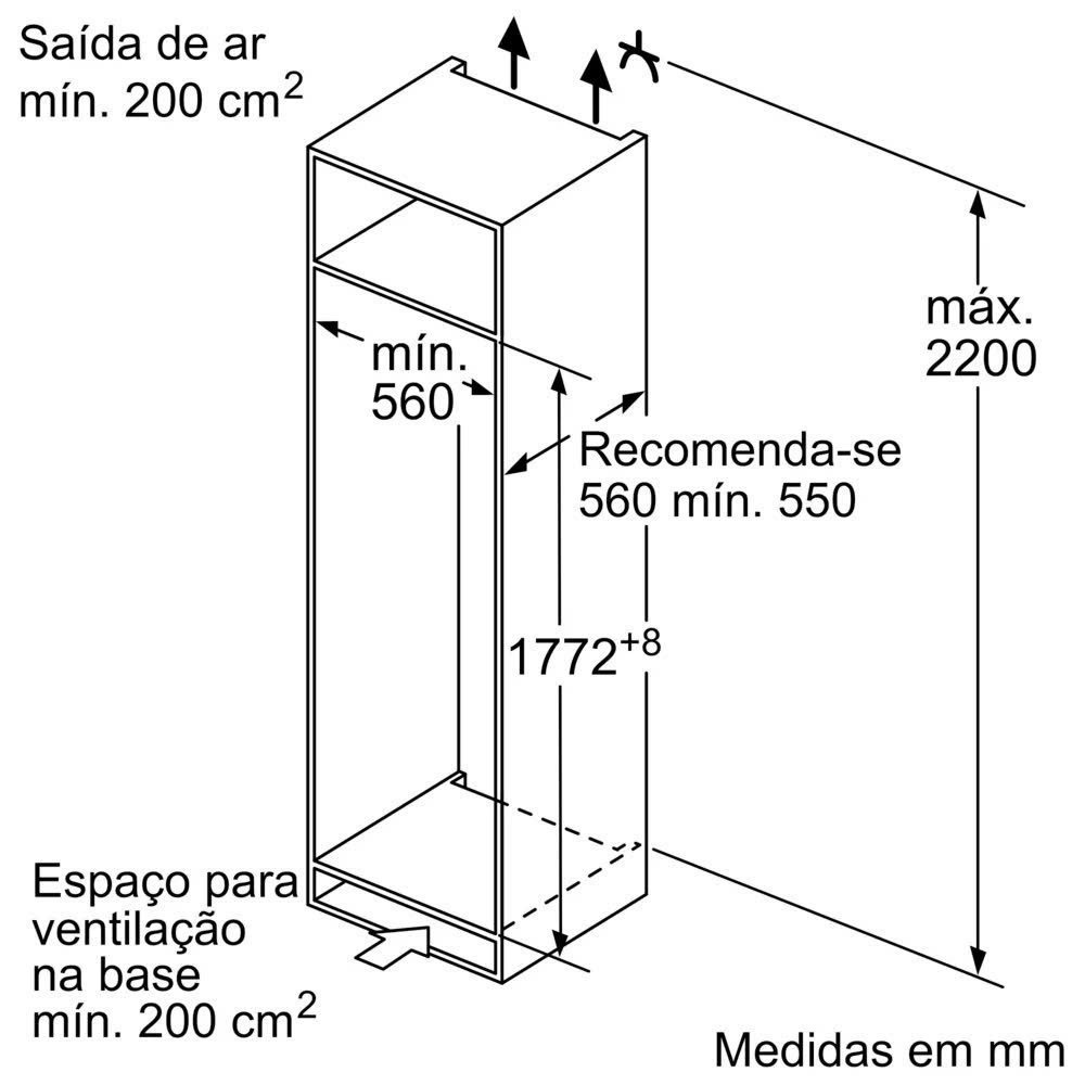 Tủ Mát Âm Tủ BOSCH KIR81ADD0 Serie 6 310 Lít