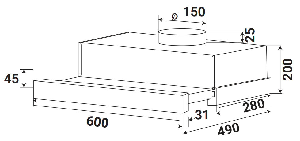Máy Hút Mùi KAFF KF-TL600ST