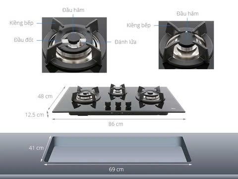 Bếp Gas Âm TEKA MAESTRO GVI 75 2G AI AL 2TR