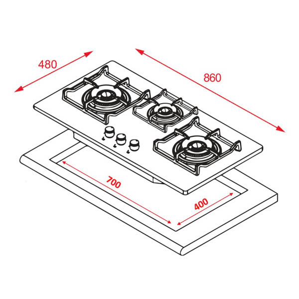 Bếp ga TEKA GKN Lux 86 3G