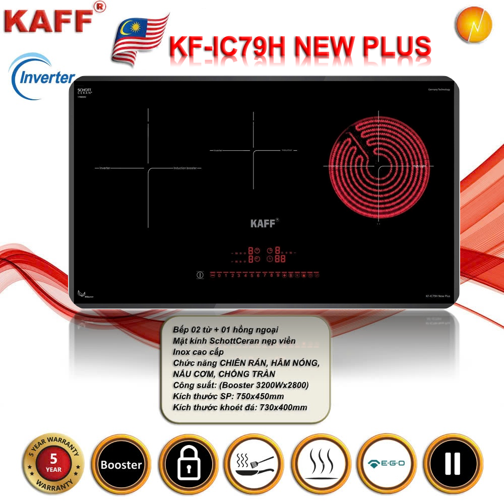 Bếp Điện Từ Kaff KF-IC79H NEW PLUS