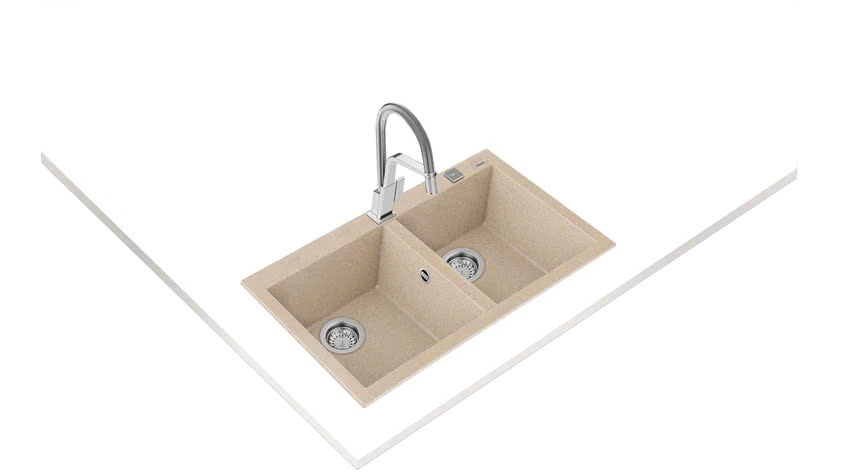Chậu đá nhân tạo TEKA FORSQUARE 2B 790 BEIGE