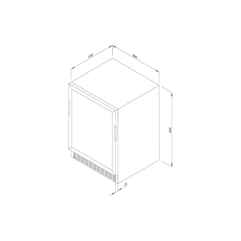 Tủ Rượu Âm Tủ Malloca MWC-46BG