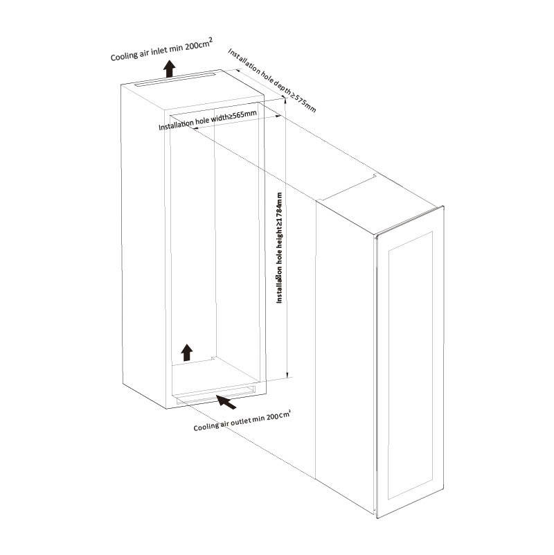 Tủ Rượu Âm Tủ Malloca MWC-95BI