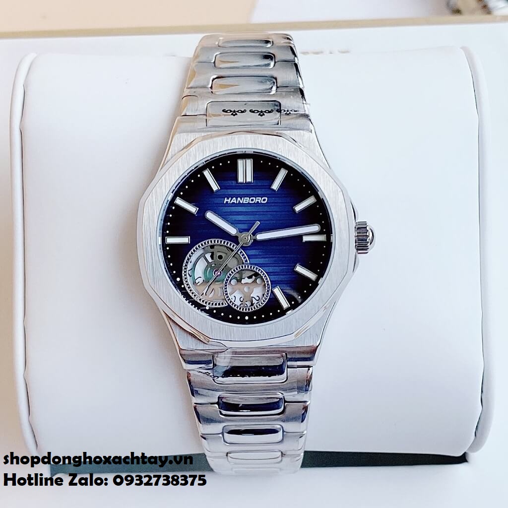 Đồng Hồ Nữ Hanboro 815 Máy Pin Mặt Xanh Vỏ Silver 32mm Shop Đồng Hồ ...