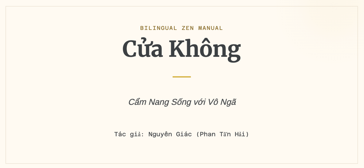 E-book: Cửa Không: Cẩm Nang Sống với Vô Ngã (Nguyên Giác)