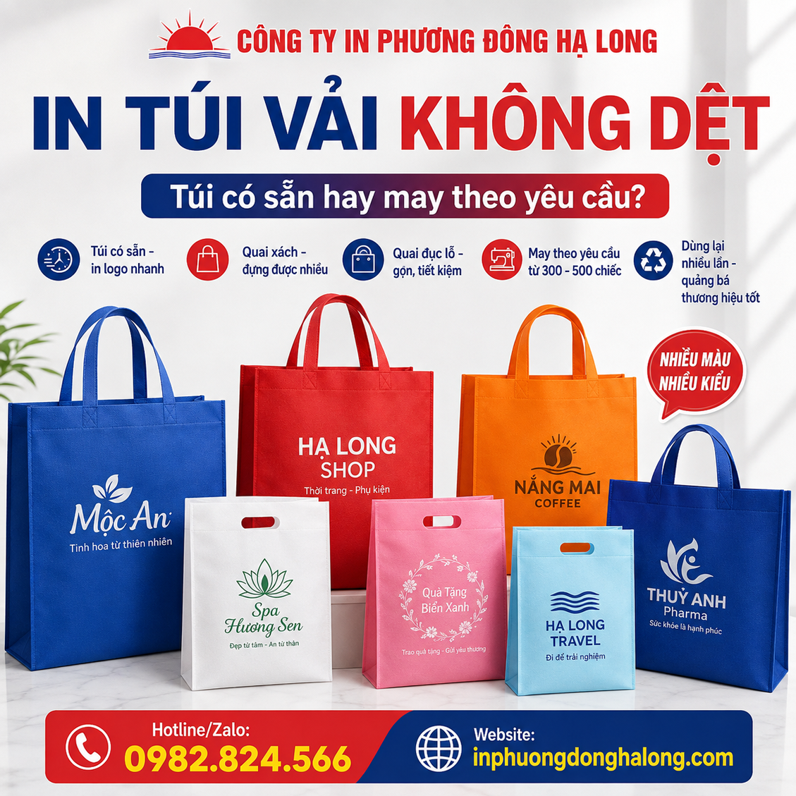 In túi vải không dệt: túi có sẵn hay may theo yêu cầu?
