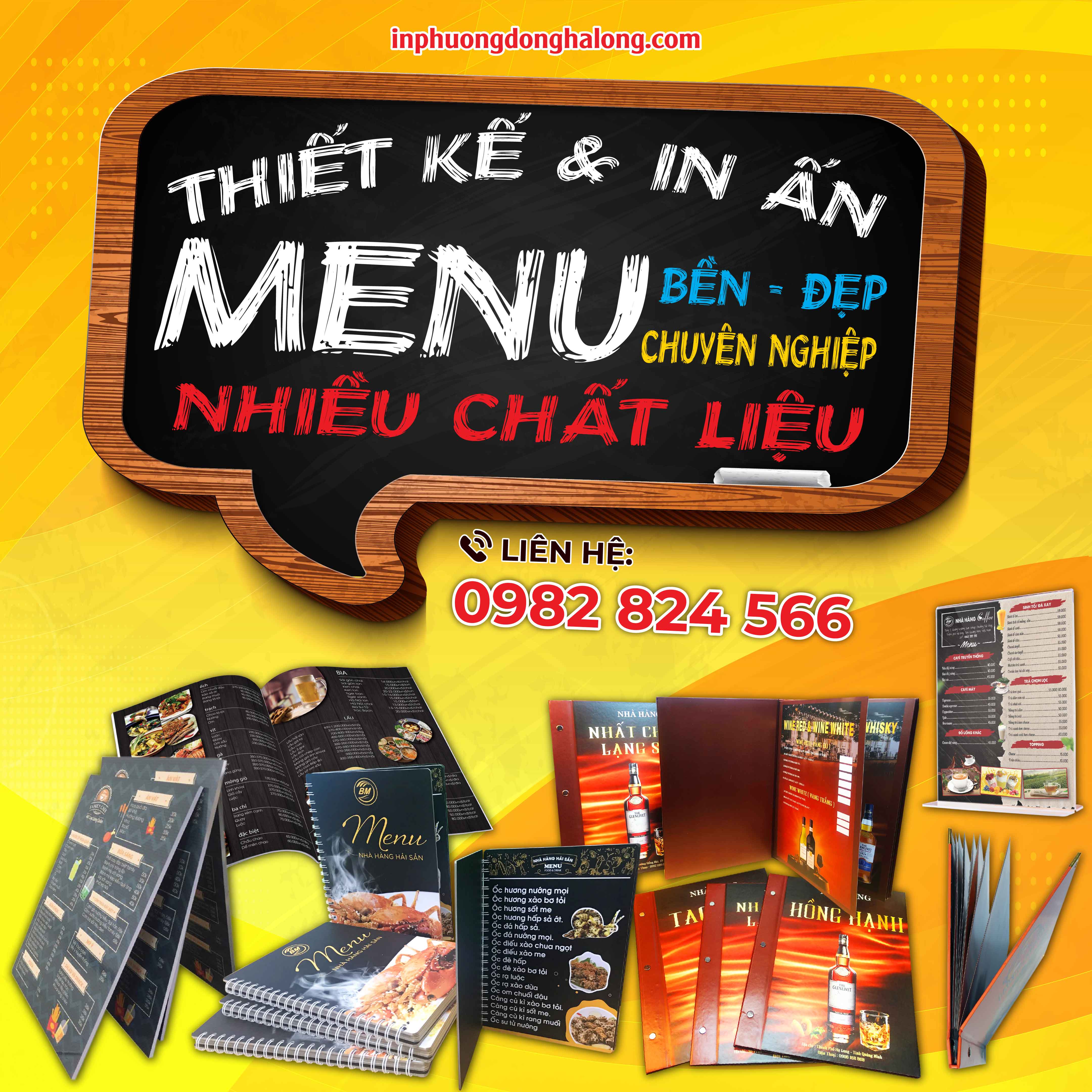 Thiết kế và in ấn Menu những điều bạn cần biết