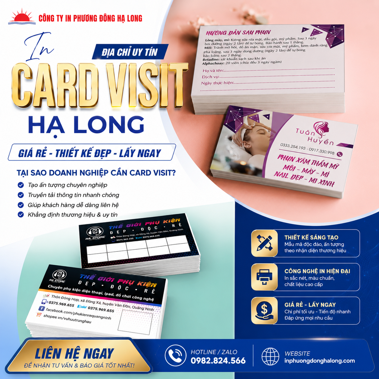 Địa chỉ in card visit Hạ Long ở đâu giá rẻ và đẹp nhất ?