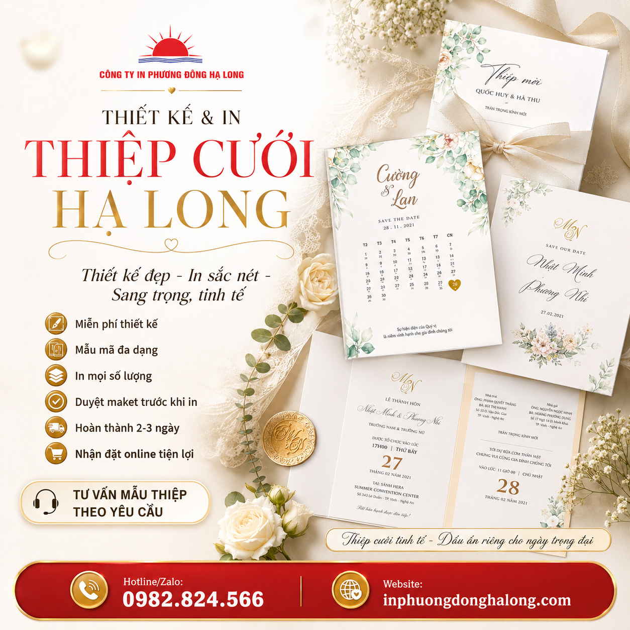 Địa chỉ in thiệp cưới Hạ Long giá rẻ?