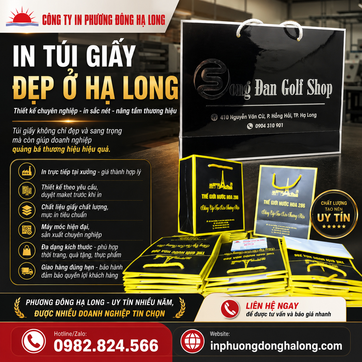 In túi giấy đẹp ở Hạ Long