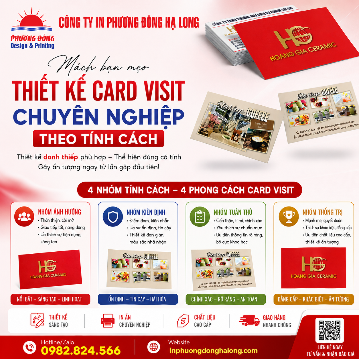 Mách bạn mẹo thiết kế card visit chuyên nghiệp theo tính cách