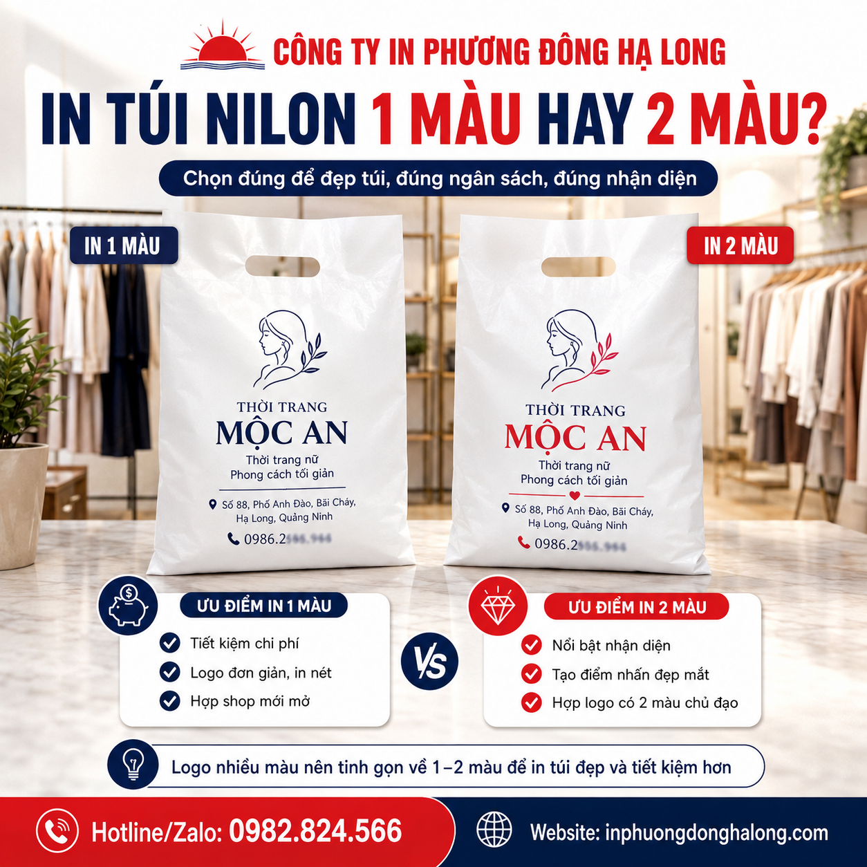 In túi nilon 1 màu hay 2 màu: khác gì và khi nào nên chọn?