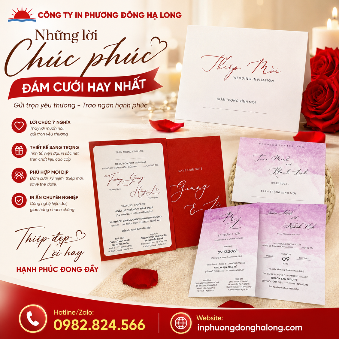 Những lời chúc phúc đám cưới hay nhất?