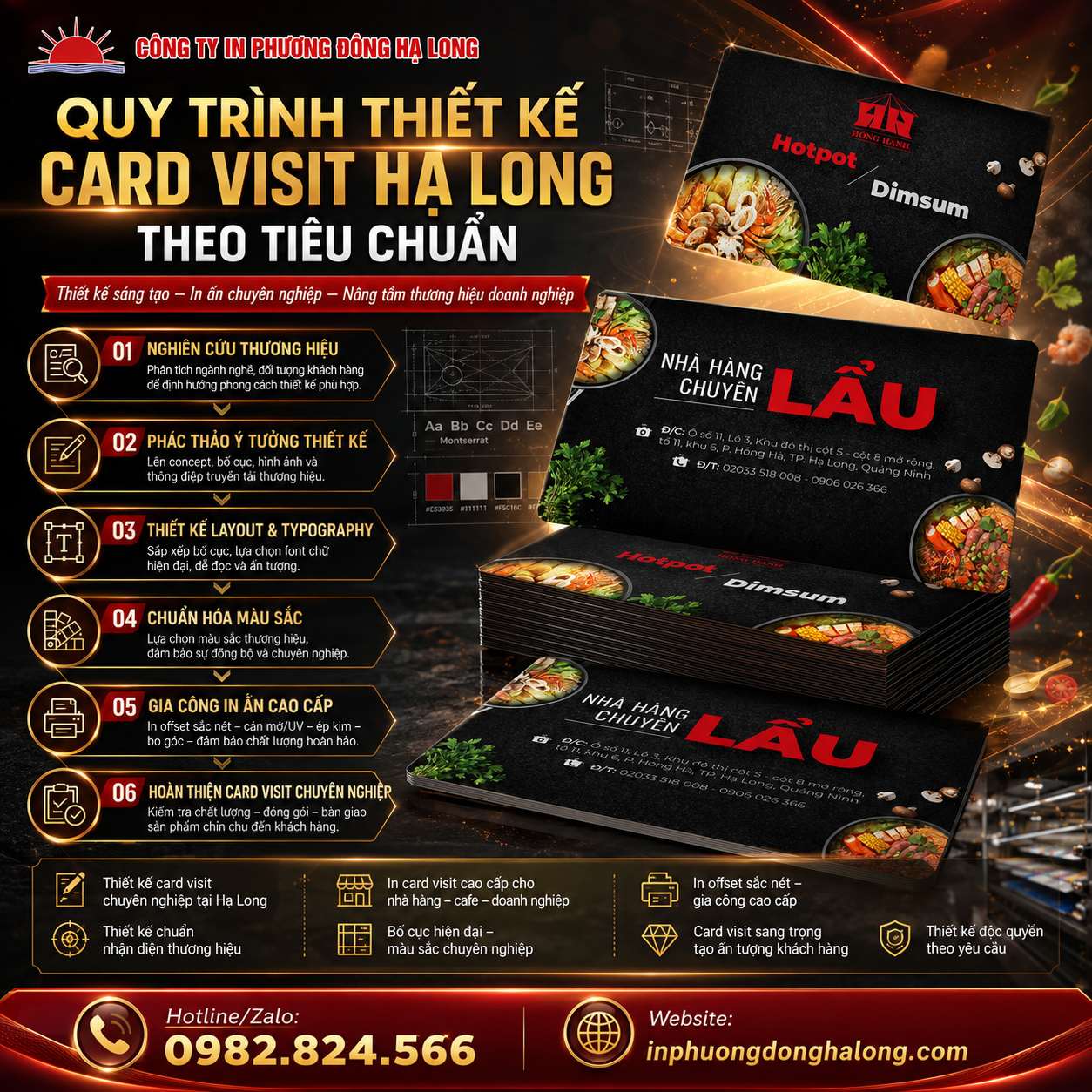 Quy trình thiết kế card visit Hạ Long theo tiêu chuẩn