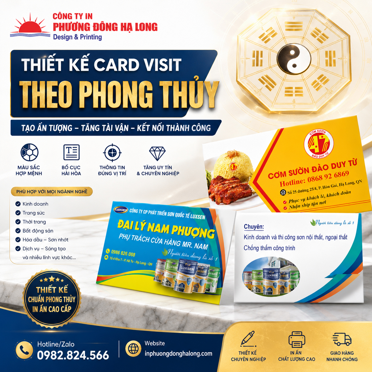 Thiết kế card visit chuyên nghiệp theo phong thủy (Phần 1)
