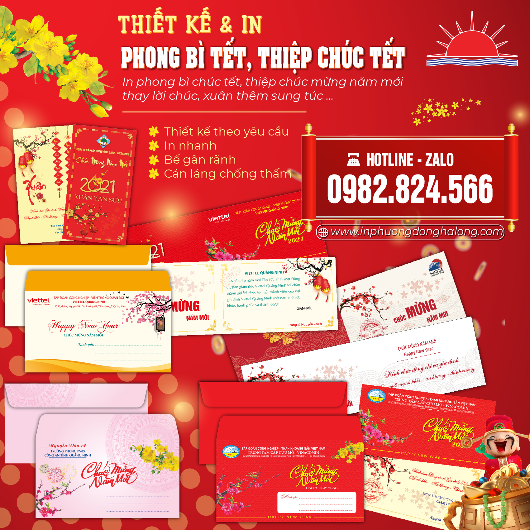 Thiết Kế & In Thiệp Chúc Mừng, Phong Bì Chúc Mừng