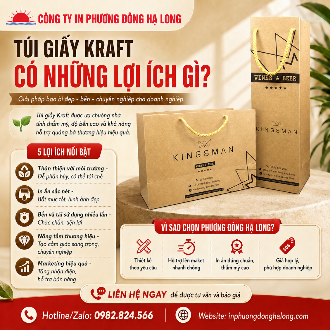 Túi giấy Kraft có những lợi ích gì?