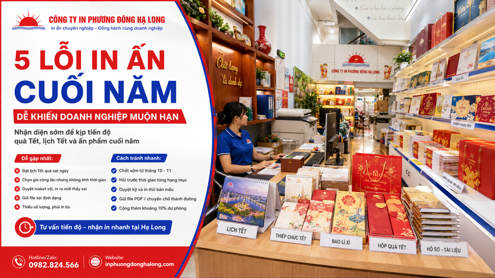 Ấn phẩm Tết in xong đúng hạn tại Hạ Long