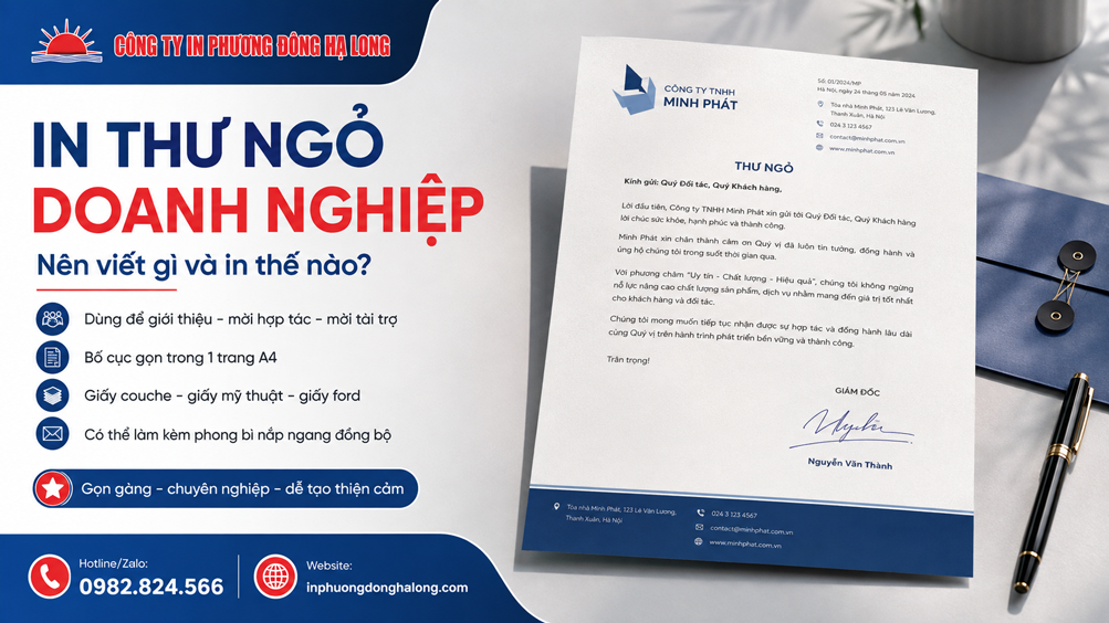 Bố cục một tờ thư ngỏ doanh nghiệp khổ A4