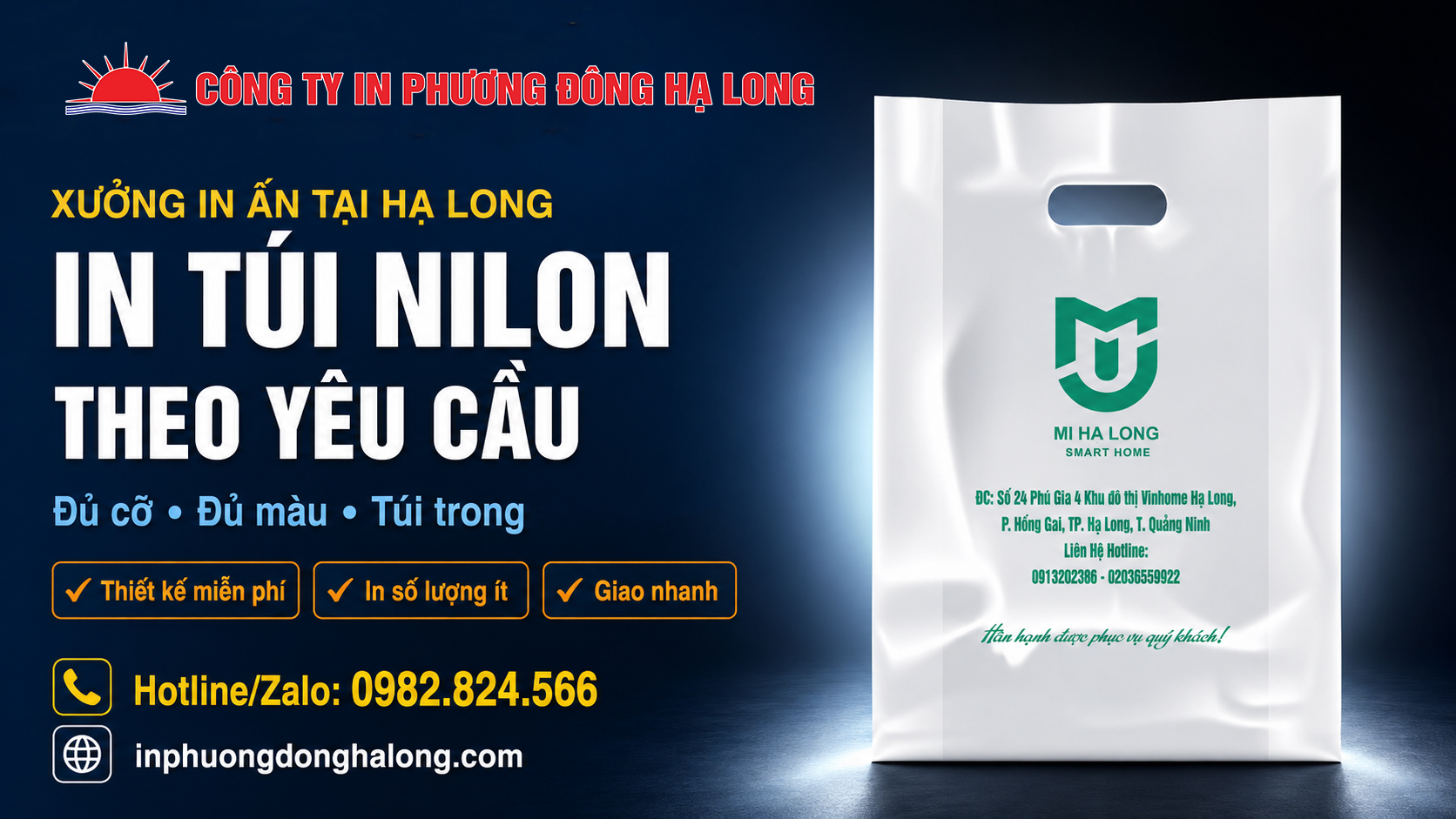 Xưởng in túi nilon theo yêu cầu tại Hạ Long