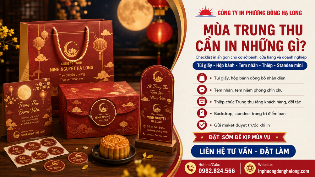 Các hạng mục in ấn Trung thu cần chuẩn bị tại Hạ Long