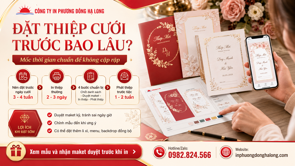 Duyệt maket thiệp cưới kỹ trước khi in hàng loạt