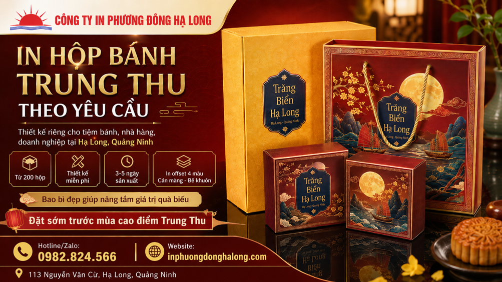in hộp bánh trung thu Hạ Long
