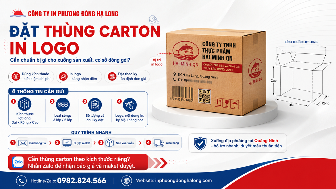 Cách đo kích thước lọt lòng thùng carton khi đặt sản xuất